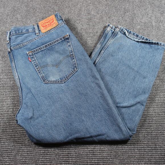 Levi’s Jeans Mens 42x28 Blue 550 Relaxed Tapered - Picture 1 of 10